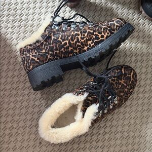 J Crew Nordic ankle boots in calf hair